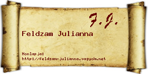 Feldzam Julianna névjegykártya